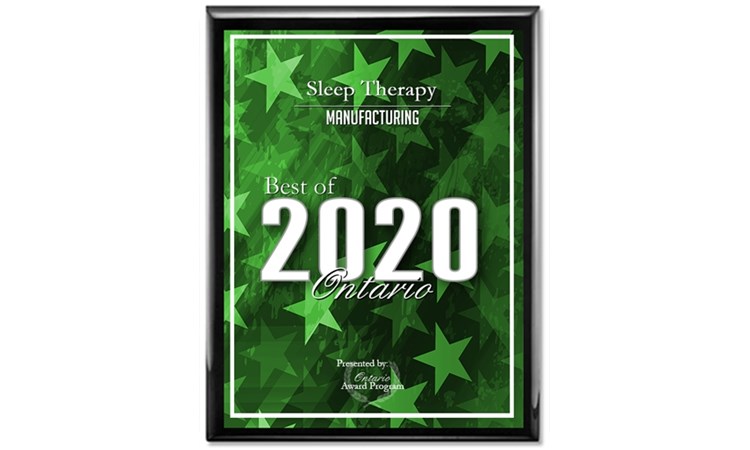 Sleep Therapy Receives 2020 Best of Ontario Award